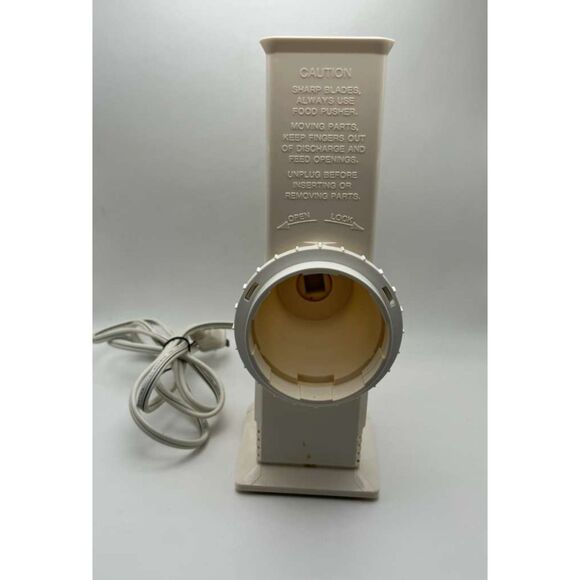 Vintage Presto Electric Salad Shooter White 02910 Slicer Complete In Box Tested - Picture 4 of 9